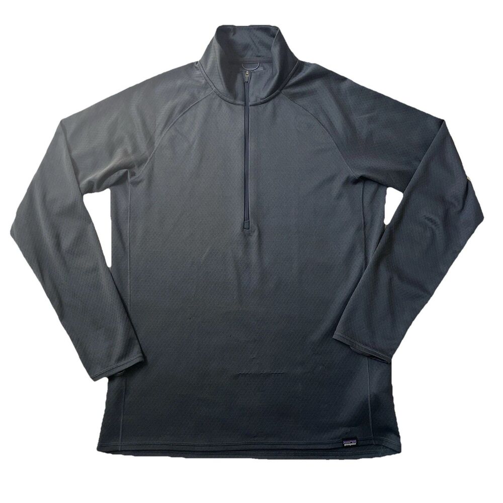 Patagonia Capilene Midweight 1/4 Zip Pullover Mens M Gray Long Sleeve Top